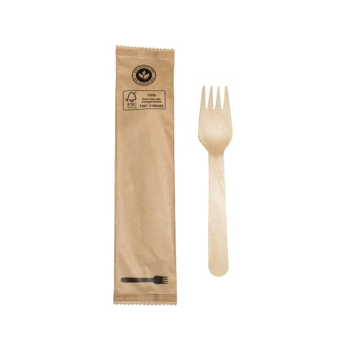 Galligreen Individually Wrapped Wooden Fork